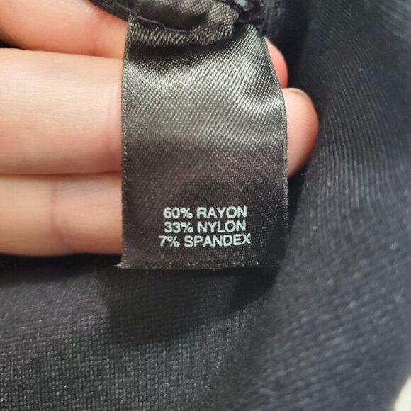 White House Black Market Black Stretch Knit Side‎ Zip Ankle Button Dress Pants 0 - Picture 6 of 8